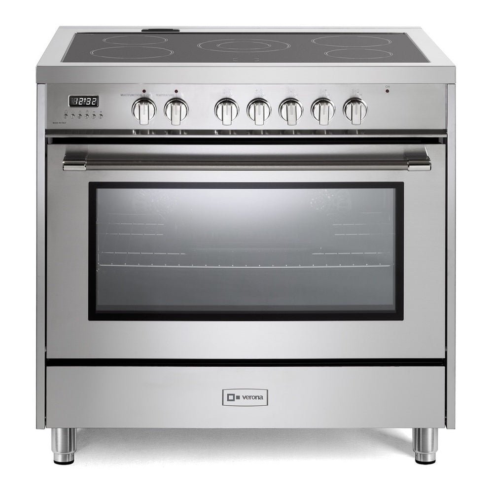 VPRFSEE365SS_p115551 Verona VPRFSEE365SS 36 inch Prima Series Freestanding Electric Range with 5 Elements, 5 cu. ft. Oven Capacity, Digital Clock, Timer in Stainless Steel - Image 1