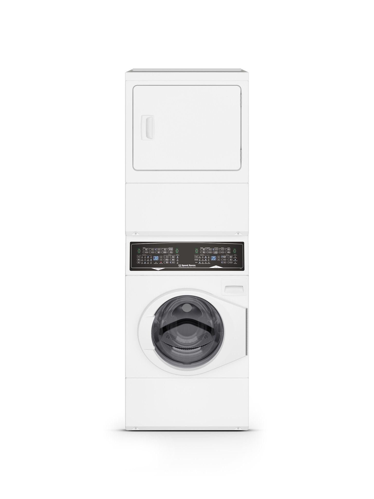 friumowlpzlh White Stacked Washer - Electric Dryer - Image 1