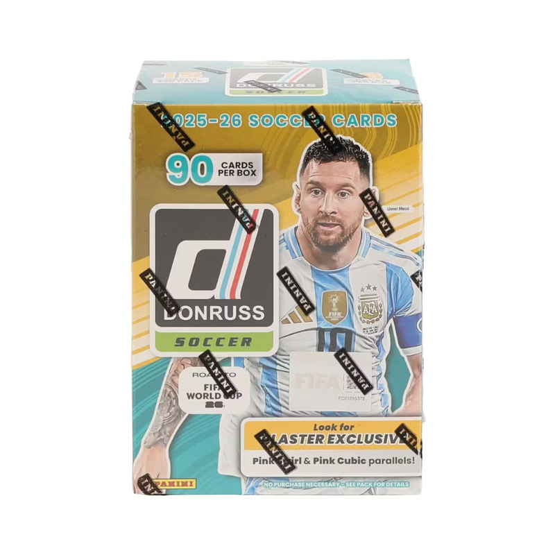 resizingforshopify-2026-05-21T111936.240.png 2025/26 Panini Donruss Road to FIFA World Cup 26 Soccer Hobby Blaster 20 Box Case - Image 1
